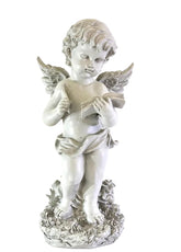 CASA - POADOR ENGEL 45 cm Garten Deko Draußen Gartenfiguren & Gartenstatuen Winterfest Skulptur