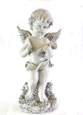 Engel 45 cm Garten Deko Draußen, Gartenfiguren & Gartenstatuen, Gartendeko Figuren, Garten Winterfest, Skulptur Garten, Figuren Garten Wetterfest