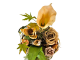 CASA - POADOR GESTECK im Korb mit Calla Tulpen Lachs Beige Tischdekoration