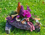 CASA - POADOR GRABSCHMUCK ellipse Lila Bourdaux künstliche Tanne Friedhof