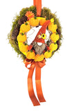 CASA - POADOR KRANZ 30 cm künstlich Natur Mooskranz Wichtelfigur Herbstkranz