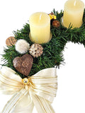 CASA - POADOR ADVENTSKRANZ halbrund künstlich Tanne 35 Ø Creme Advent.