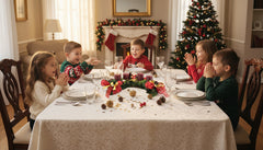 CASA-POADOR Adventskranz halbrund 35 Ø künstliche Tanne Rot Gold Figur Zapfen Goldsterne Advent Geschenk