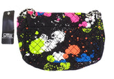 UMHÄNGETASCHE FLECKENMUSTER Schwarz Schultertasche New Design Stoff bunt