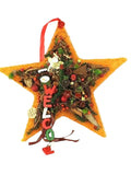 CASA - POADOR ADVENTSSTERN Wand künstlich 35 cm Sisal Stern Orange Rot Natur