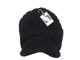 MÜTZE BEANIE SCHIRMMÜTZE Strick Schwarz 100% Polyacryl Highlight Company