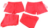 DAMENSHORTS HOTPANTS Jeans hellrot Miss One Größenvarianten 34 - 42 wählbar