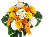 CASA - POADOR GRABSTRAUß Kunstblumen Rosen Chrysanthemen künstlich Friedhof