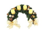 CASA - POADOR ADVENTSKRANZ halbrund künstlich Tanne 35 Ø Creme Advent.