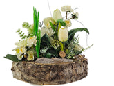 CASA - POADOR GESTECK künstlich ellipse Weiß Natur Kunstblumen Tulpen Geschenk