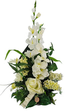 CASA - POADOR BLUMENGESTECK künstlich Gladiolen Buddleja Weiß Creme Deko