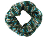 SCHAL RUNDSCHAL Blau Grau Grün Loop Wickelschal gestrickt Tricote Main