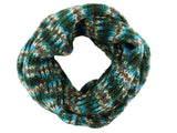 SCHAL RUNDSCHAL Blau Grau Grün Loop Wickelschal gestrickt Tricote Main