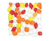 CASA - POADOR BORDÜRE Glasmosaik Napoli Polygonal Soft Glas Gelb Orange Rot glatt 1 Quadrat