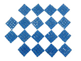 CASA - POADOR BORDÜRE GLASMOSAIK BLAU Klarglas unregelmäßig 18 Stück 50x50 mm