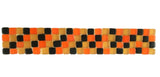 CASA - POADOR BORDÜRE Glasmosaik Mix Beige Orange Schwarz matt 1 Streifen unregelmäßig Mosaik