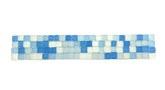 CASA - POADOR BORDÜRE Mosaik milchig Blau matt 1 x Streifen unregelmäßig