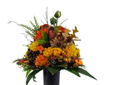 CASA - POADOR GRABSTRAUß Herbstrauß Sonnenblumen Gerbera Exoten Drachen Banksie Friedhof Gedenken