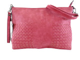 TASCHE BELLA BELLY Brombeer Schultertasche Damenhandtasche Krokomuster
