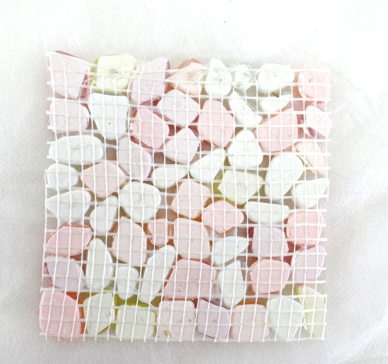 BORDÜRE Glasmosaik Napoli Polygonal Soft Glas Gelb Orange Rot glatt 1 Quadrat
