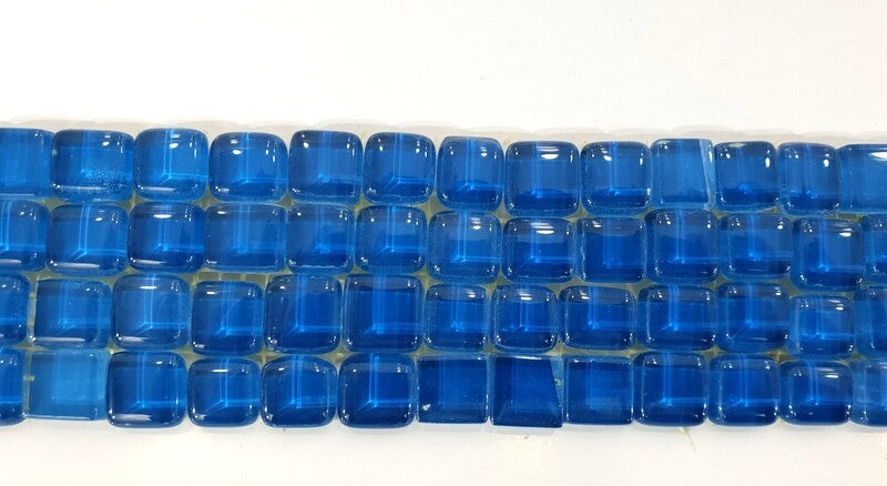 GLASMOSAIK Bordüre Blau glänzend Borde 1 Streifen 92 Steine unregelmäßig Mosaik