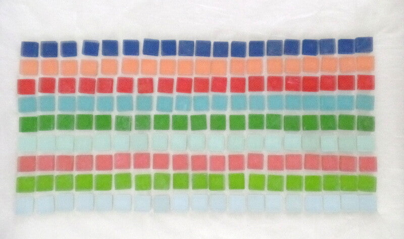 Casa-Poador Glasmosaik 171 Stück gefrostet 1700 g 9 Farben Mix bunt Mosaik