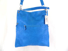 Mahel Tasche Schultertasche Hellblau  Reißverschluss Damentasche