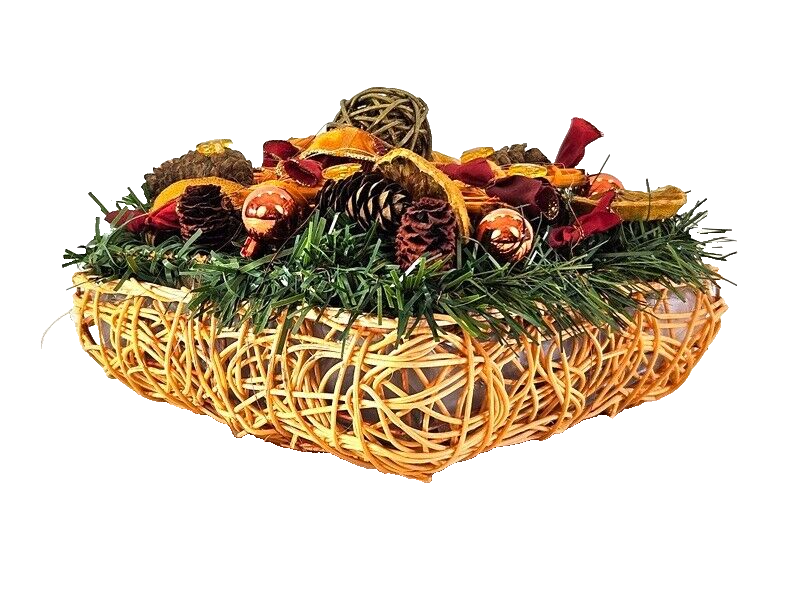 Casa-Poador Weihnachtsgesteck künstliche Accessoires Sterne Zapfen Tanne Kugeln