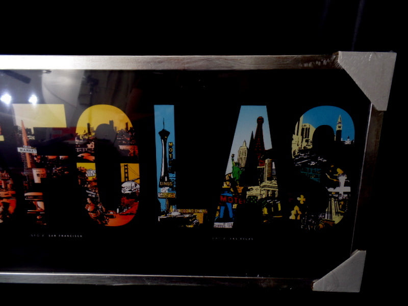 Michael Tarin Wandbild JFK SFO LAS Rahmenbild Kunstd. ca.98 x 36 x 2 cm