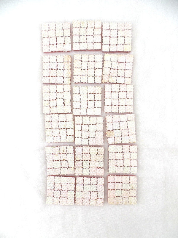 BORDÜRE Glasmosaik Rot matt Glas Borde 18 x Quadrate 50 x 50 mm 288 Steine 5 mm