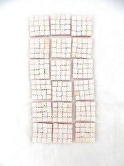BORDÜRE Glasmosaik Rot matt Glas Borde 18 x Quadrate 50 x 50 mm 288 Steine 5 mm