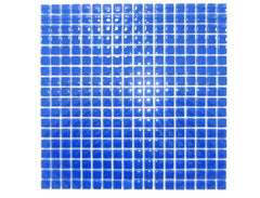 Ressalossa Glasmosaik Fliesen mittelblau glänzend Matte 30 x 30 cm 324 Steinchen