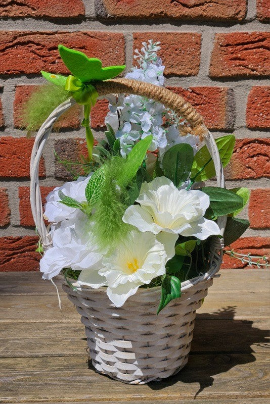Casa-Poador Gesteck im Korb Anemone Osterglocken Kunstblumen Frühling Deko