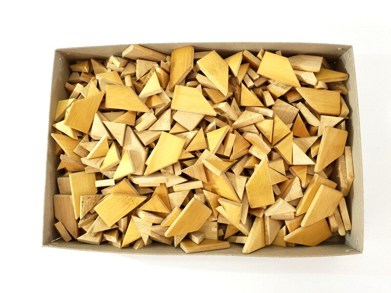 Bastelholz Dreiecke 500 g Spielen Bastel Verzieren Dekorieren Spiele Holz hell