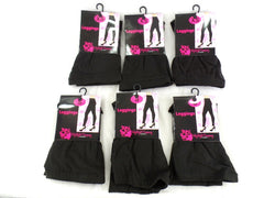 3 Paar Legging Damenleggins Highlight Company Baumwolle Varianten Schwarz