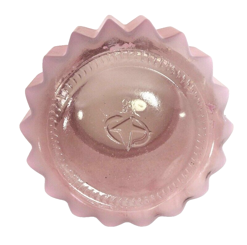 Glasvase altrosa rund Zick Zack Muster Petra Schnittblumen Blumen 18 H Geschenk