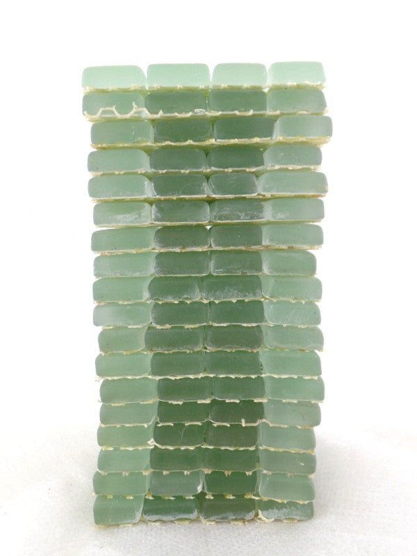 BORDÜRE Glasmosaik hell Grün matt Glas Borde 18 x Quadrate 5 mm