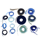 GESCHENKBAND SCHLEIFENBAND Deko Band Schleifen Bänder 13 x 5 Meter Blautöne DIY Geschenk Verpackung