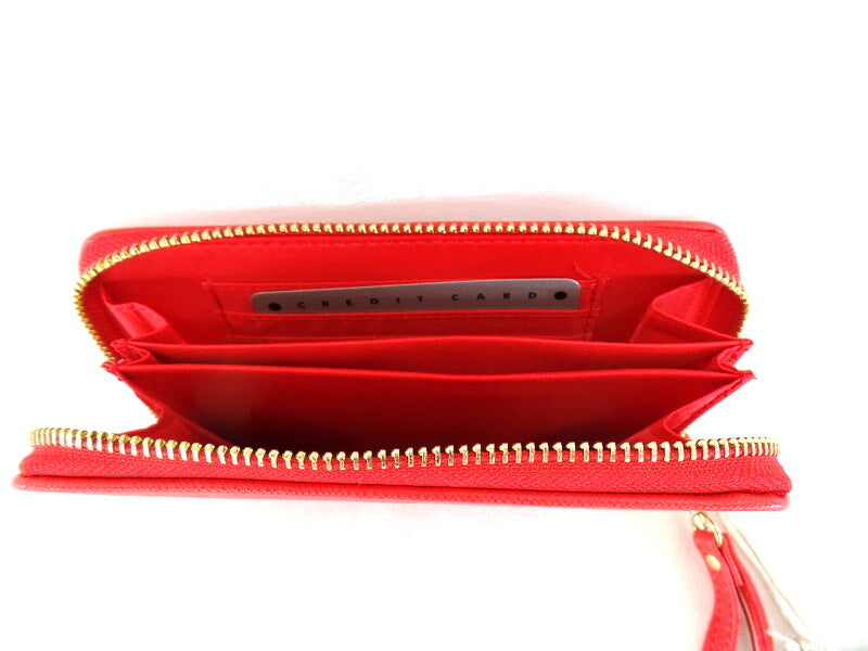 Geldbörse Portmonaie Wallet Rot Etui New Design Querformat Fee Anhänger