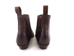 Reitstiefelette 45 Short Braun Spitz Labor Echtleder USA 11,5, UK 11 Neu