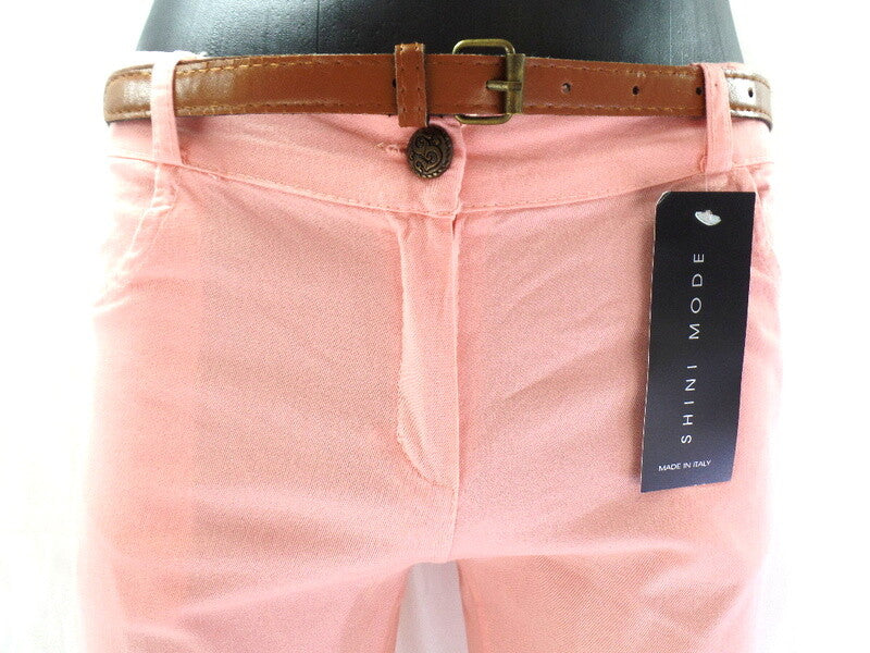 Hose Stoffhose Größe M Lachs Coralle Shini Mode mit Gürtel