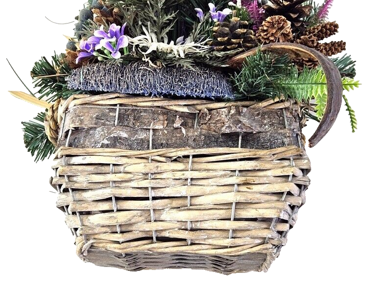 Casa-Poador Grabschmuck Grabgesteck Blau Weiß Wachsrose Kunstblumen Friedhof