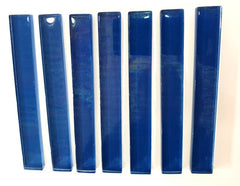 Glasmosaik Mosaikstäbchen Cobaltblau Blau 7 Stück glatt Glasstäbchen Bordüre