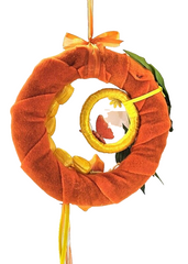 Casa-Poador Kranz Türkranz Wand Kranz künstlich 40 cm D gelb Orange Dekoration
