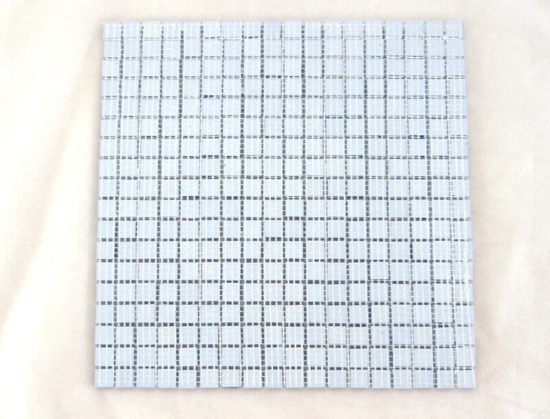 Ressalossa Glasmosaik Fliesen mittelblau glänzend Matte 30 x 30 cm 324 Steinchen