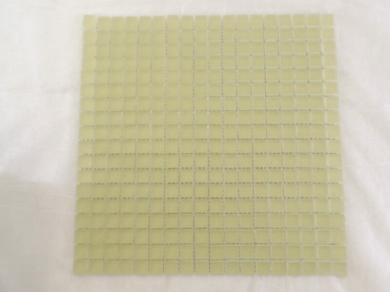 Ressalossa Glasmosaik Fliesen Creme gelblich matt Matte 30 x 30 cm 324 Steine