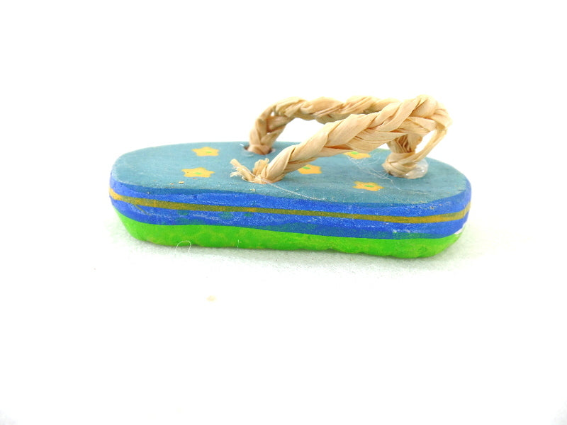 Badeschuhe  4 Paar 8 Stück Blau Grün 6 cm Keramik Ton