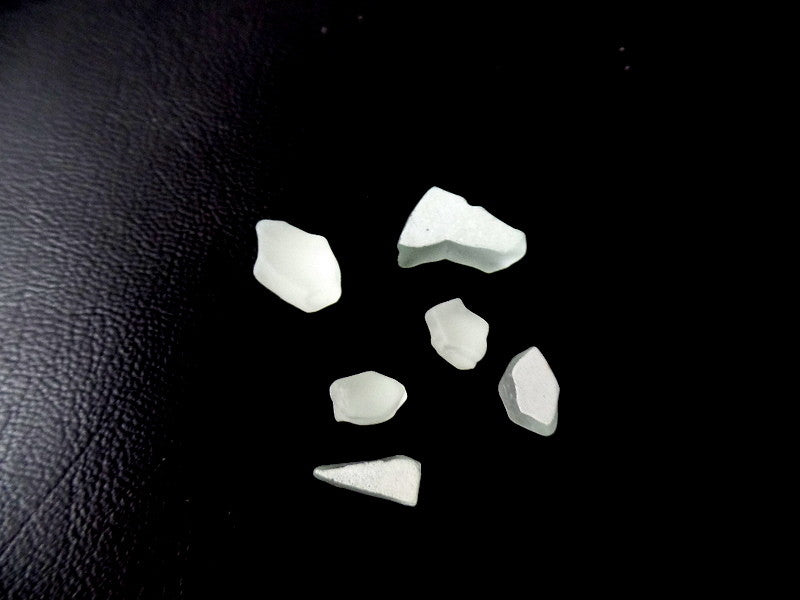 Mosaik 650 g tranzparent matt unregelmäßig Crush Glas Milchglas 630 Steine Glas