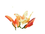 SCHMETTERLING GIRLANDEN 4 er SET 90 cm Orange / Grün zum aufhängen Dekoration