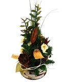 CASA - POADOR GRABSCHMUCK Gesteck Stockrose Exoten Weiß Grün Natur Zapfen  künstlich